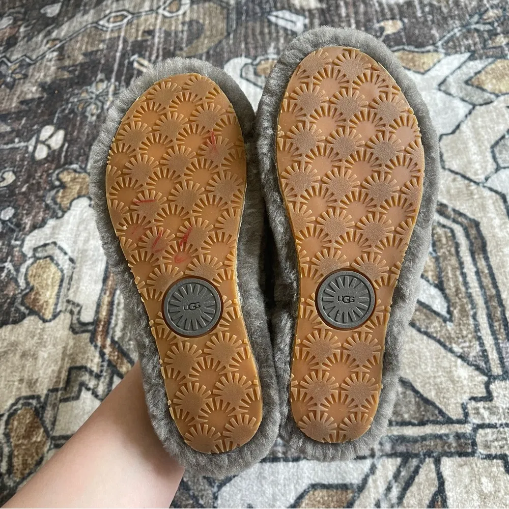 Ugg Fluff Yeah Slide On Gray Slippers Platform Fuzzy - Image 6