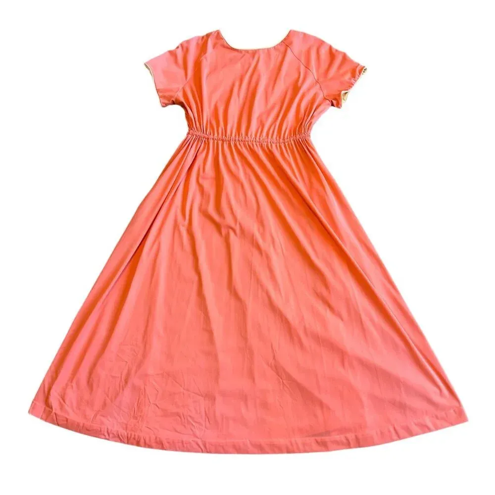 Vanity Fair Vintage 1970's A-Line Dress Drawstring Waist Size Large Women's - Image 7