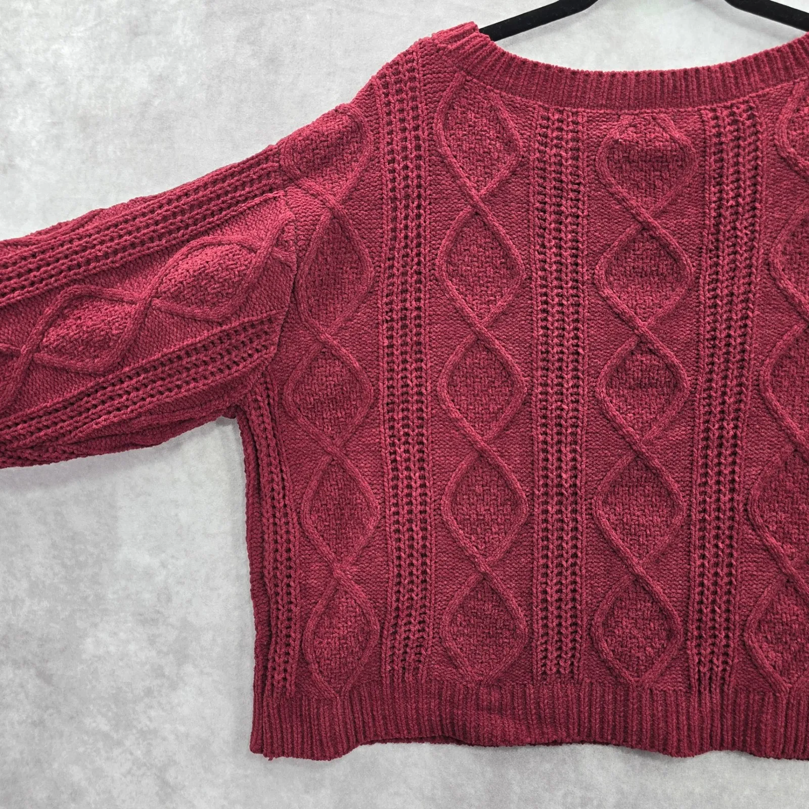 Pink Lily Red Knit Pullover Oversized Boxy Academia Y2K Coquette VTG Sweater XS - Image 14