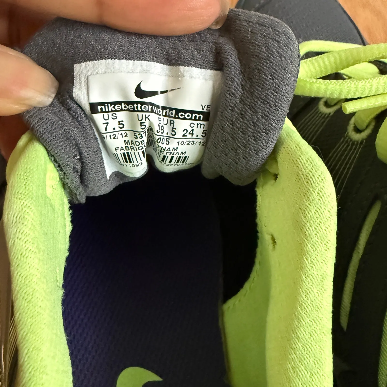 Nike sz‎ 7.5 Gray yellow Anodyne DS Air Running Shoes - Image 6