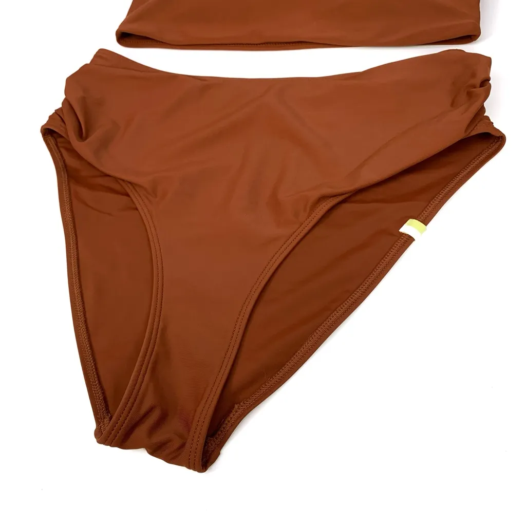 SUMMERSALT The Sidestroke Top & The Ruched High Leg High Rise Bottom Amber 4 - Image 7