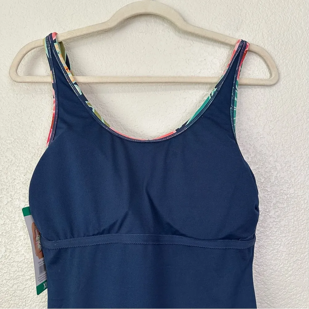 NWT Hurley Floral UPF 50+ Sun Protection One Piece Swimsuit, Size XL - Image 9