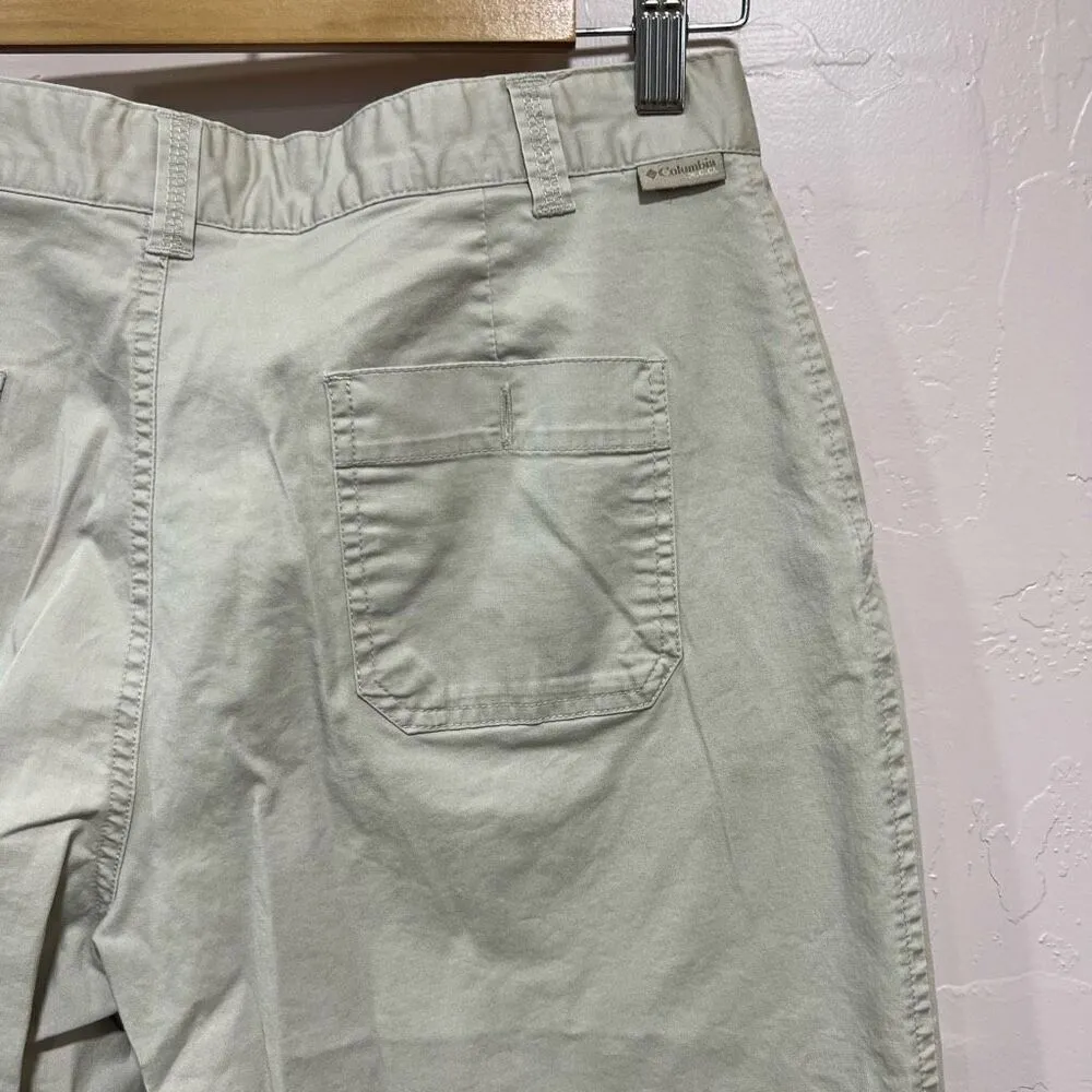 Columbia Women's Straight Leg Capri Pants 100% Cotton Comfort Hiking Beige Sz 10 - Image 6