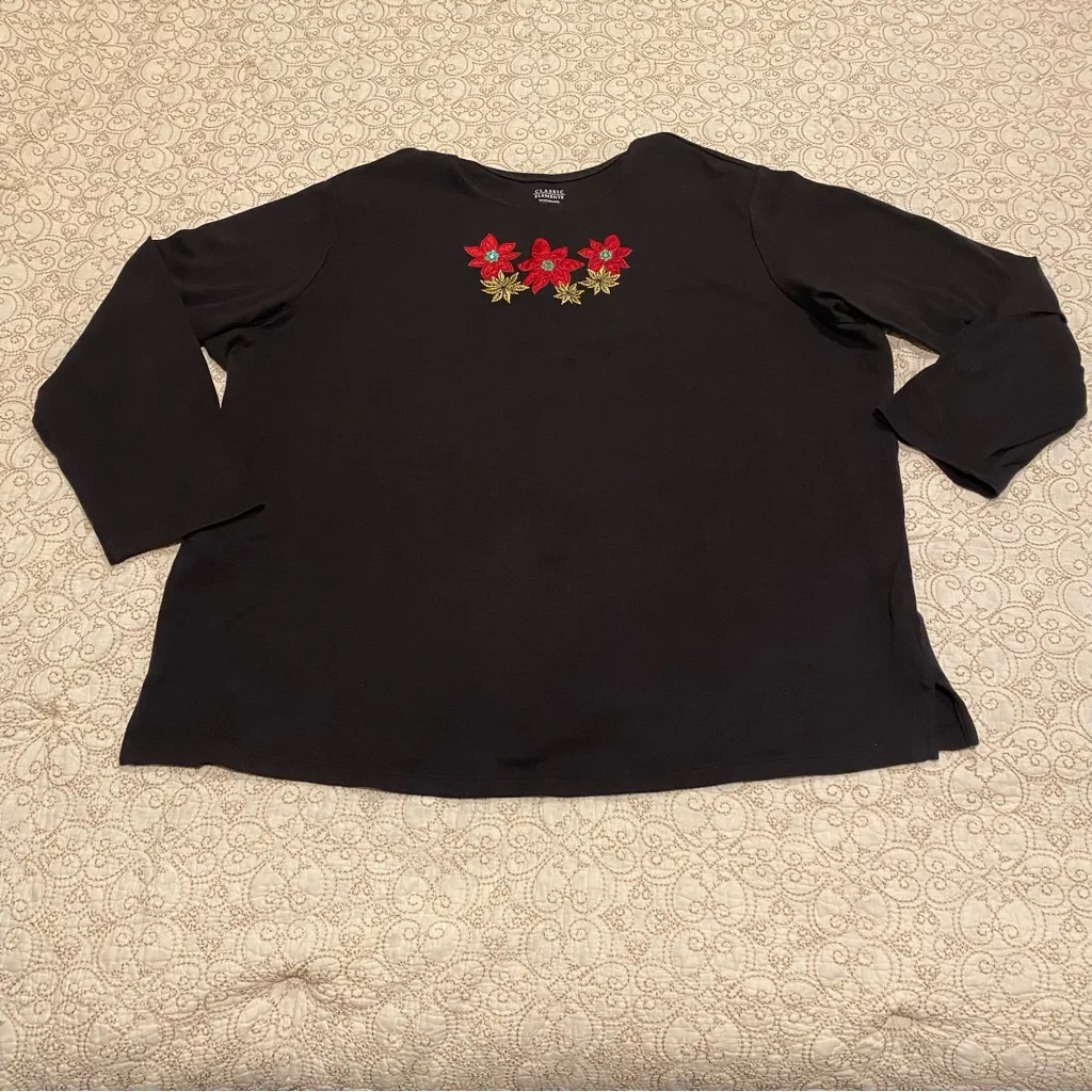 Classic Elements Women’s Long Sleeve Shirt Size 24-26W - Image 3