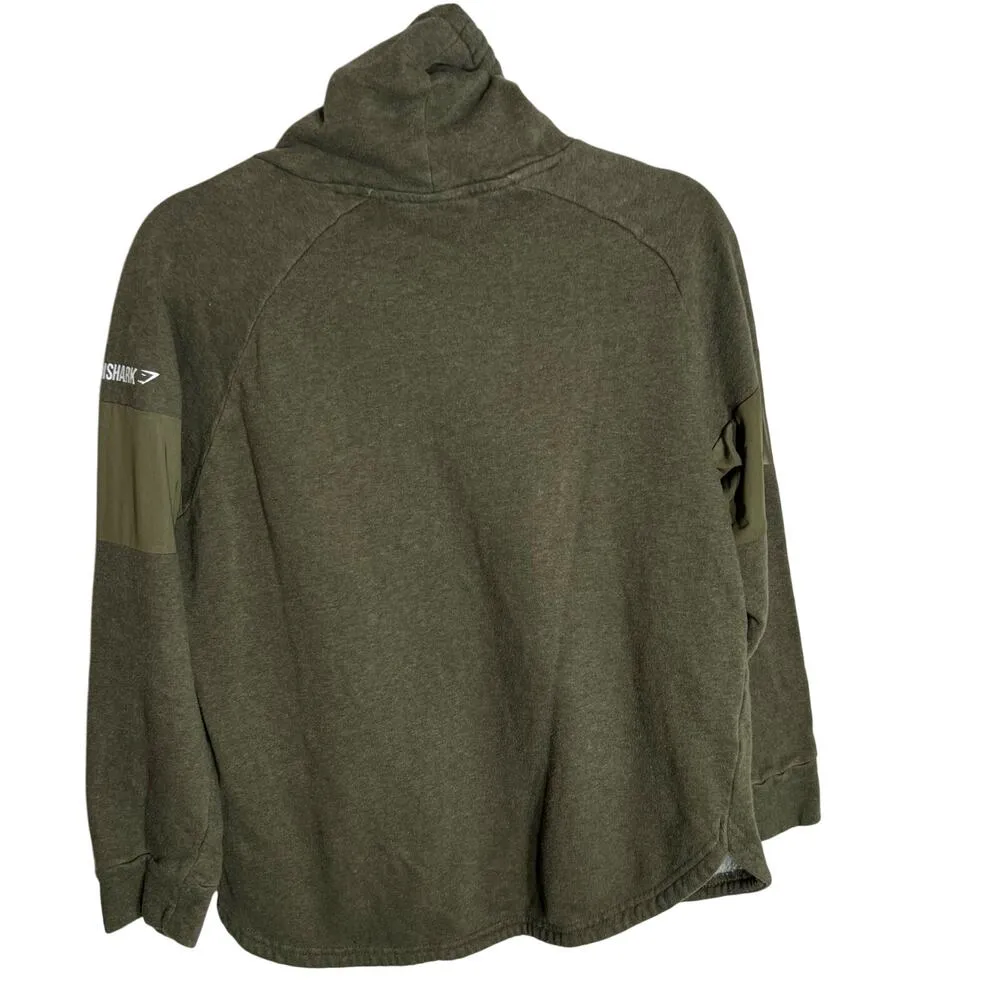 Gymshark Women's Green Mesh Sleeve Sweatshirt Size‎ Small - Image 3