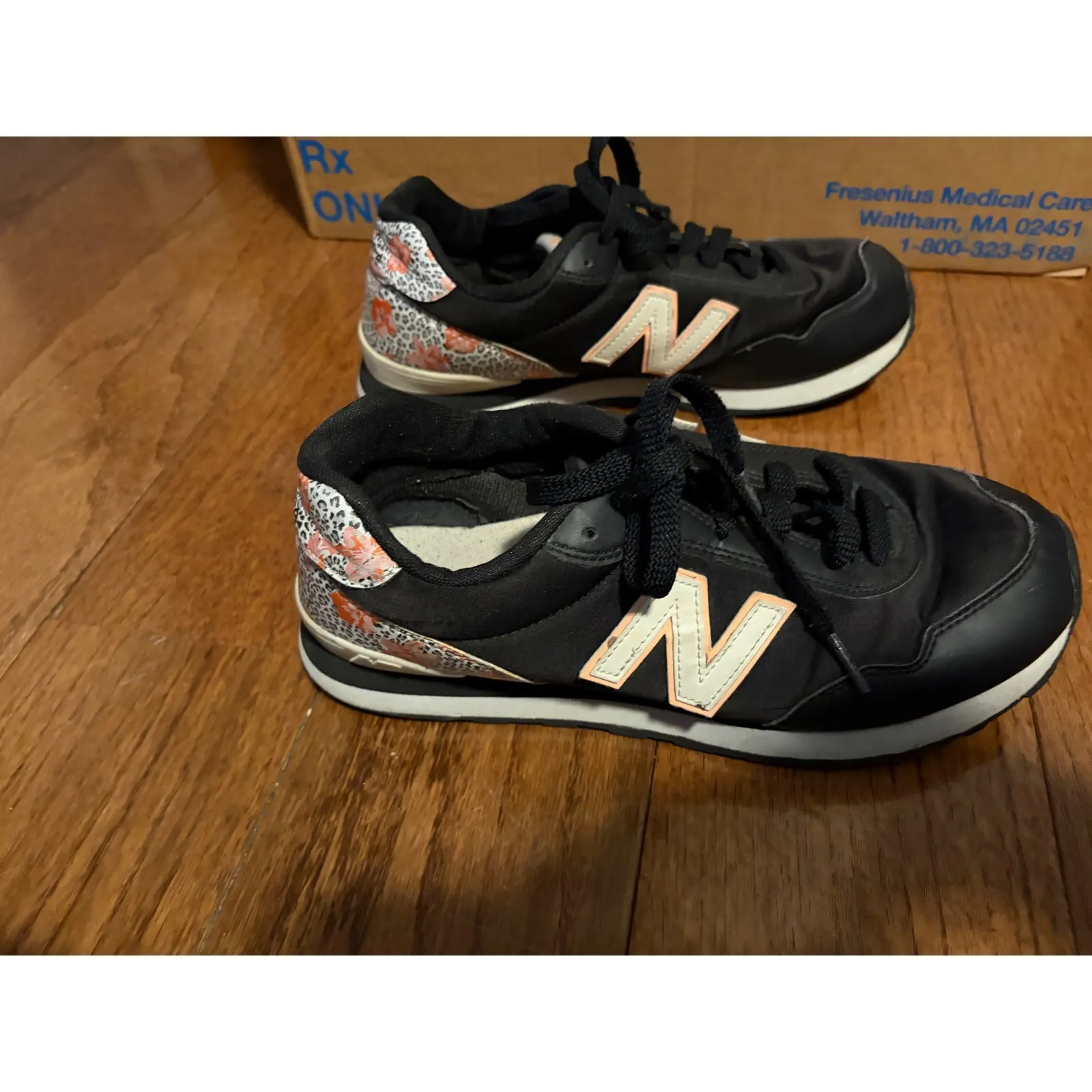 New Balance 515 Women Black Floral Leopard Print Athletic Shoes Sneakers - Image 6