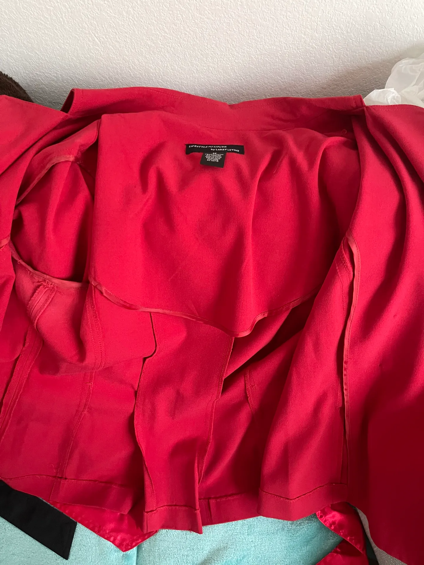 Red Trench Style Coat - Image 9