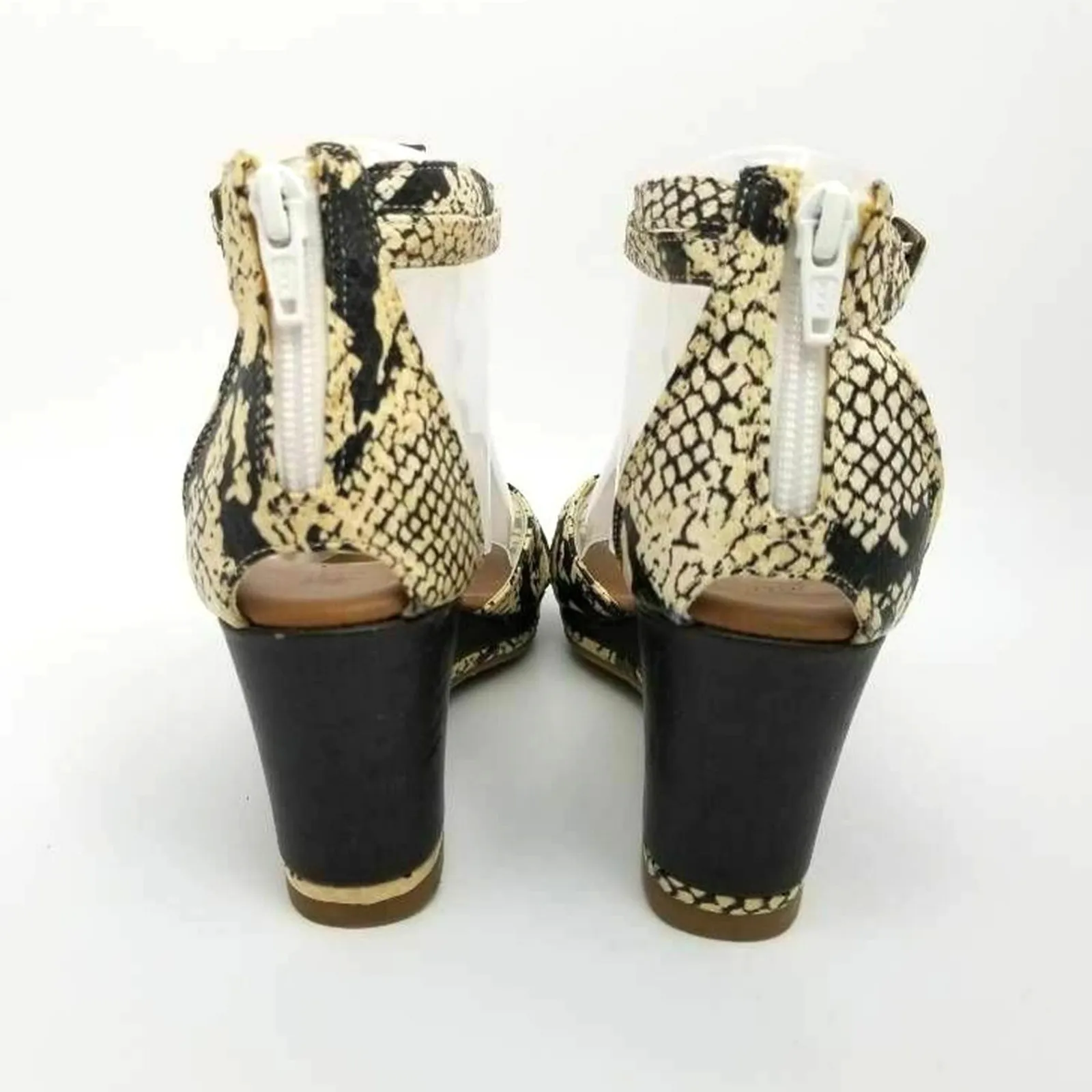 Libby Edelman Womens Platform Wedge Sandals Sz 6 Black - Image 2