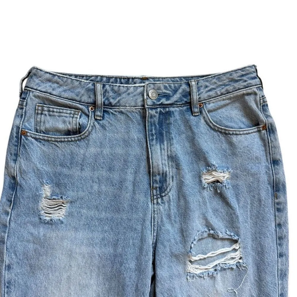 Womens Pacsun Light Rinse High Rise Distressed Festival Mom Jeans - Sz 28 - Image 2