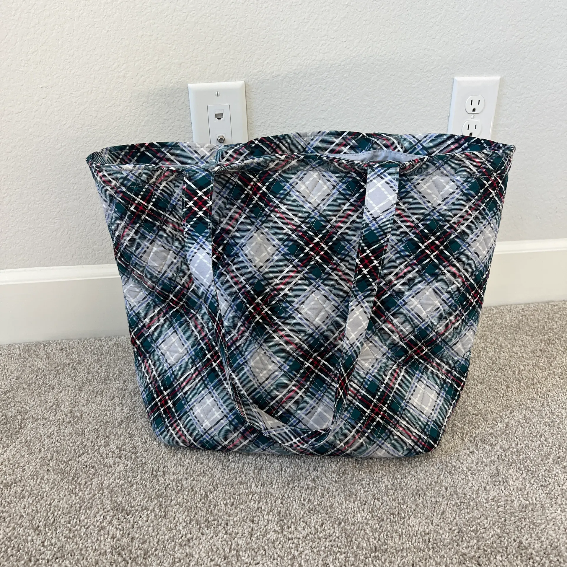 Tote Bag in Snow Plaid - Image 6