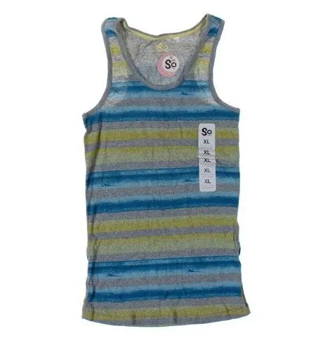 Ribbed Racerback Gray Tank Top XL - Image 6