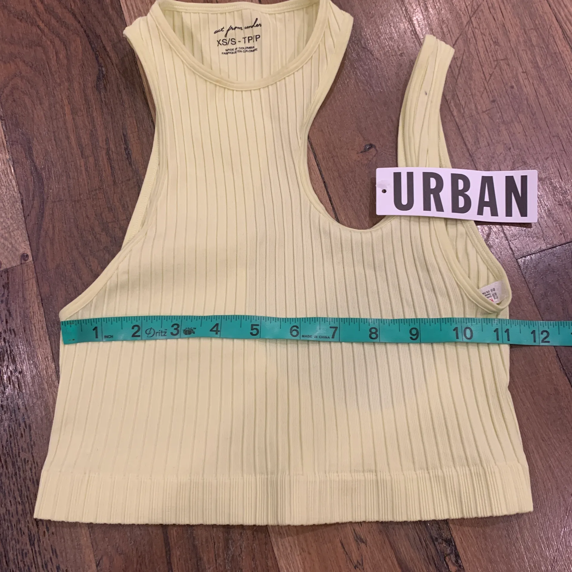 Out from Under Neon Ribbed Cutout Crop Top Size XS - Image 6