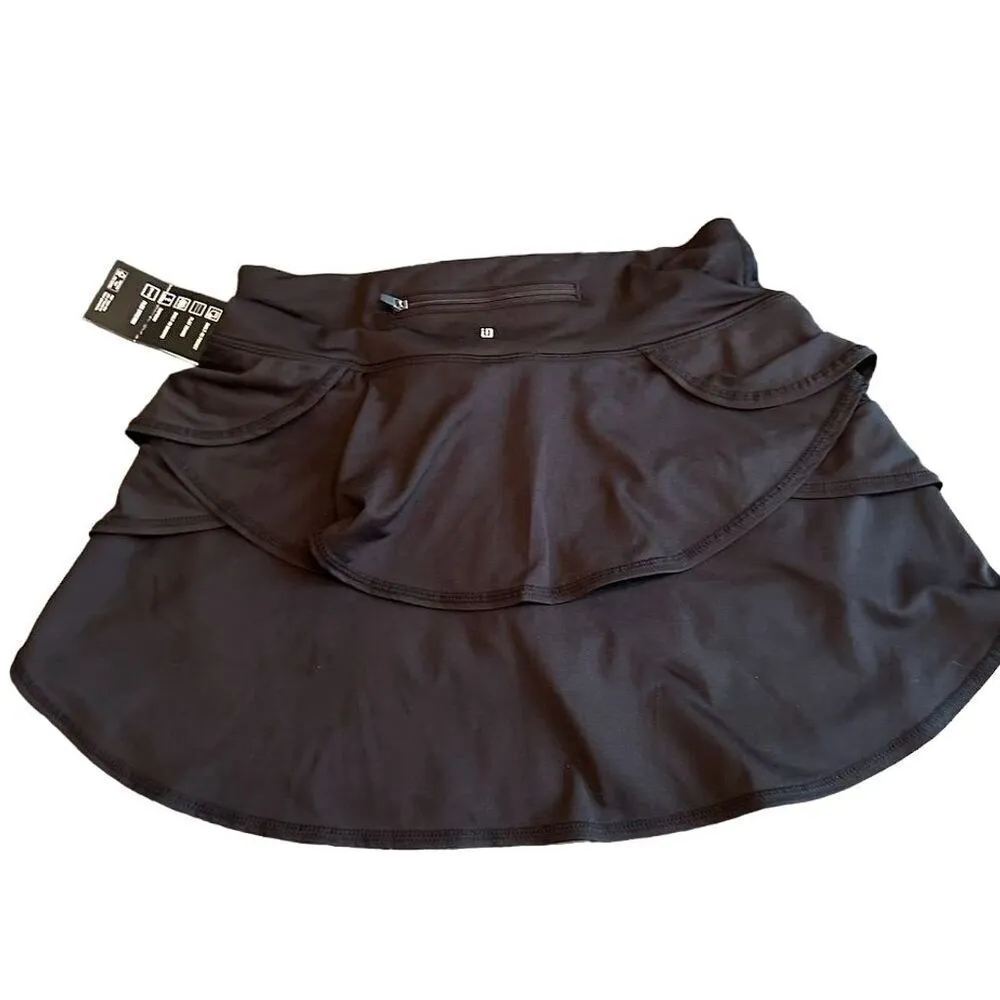 Ideology Women's XS Black Ruffle Skort Casual Short Elastic Waist - Image 4