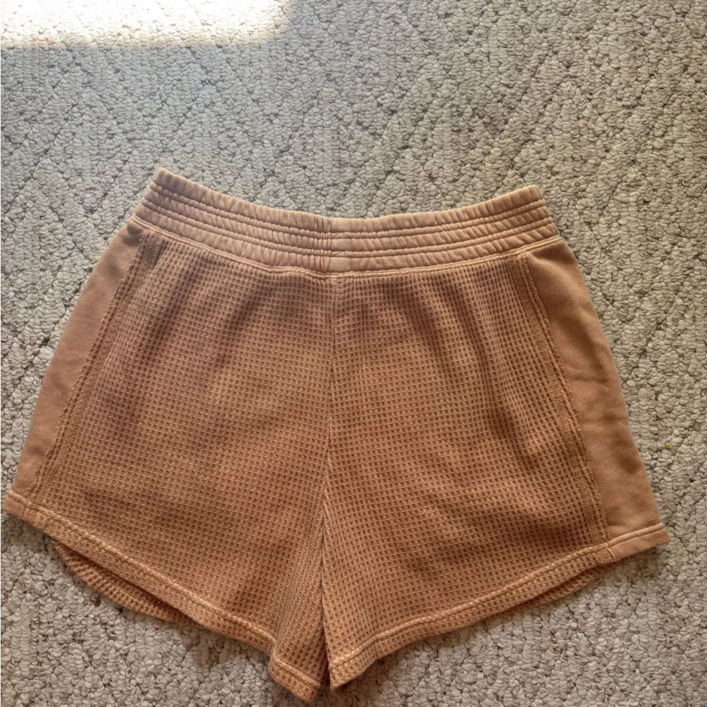 Aerie  Tan Waffle Shorts - Image 3