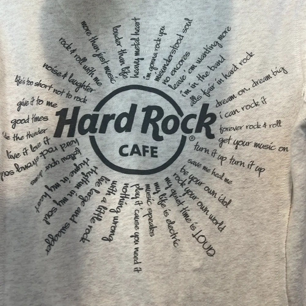 Hard Rock Cafe Graphic Gray Hoodie size small. - Image 5