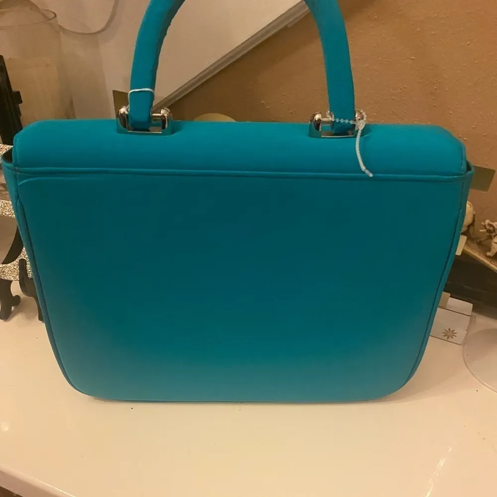 NWT DIANE GILMAN TEAL GREEN HANDBAG - Image 6