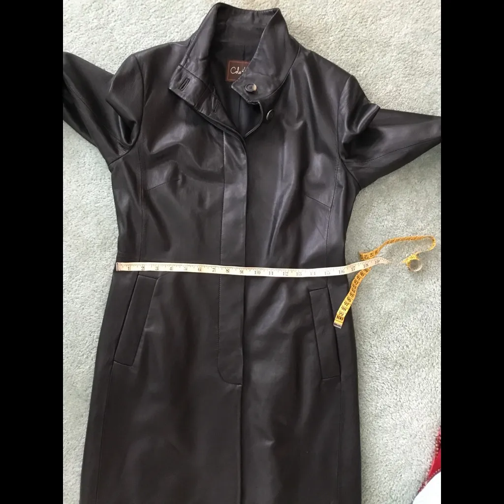 Super soft leather long jacket🖤🖤🖤 - Image 5