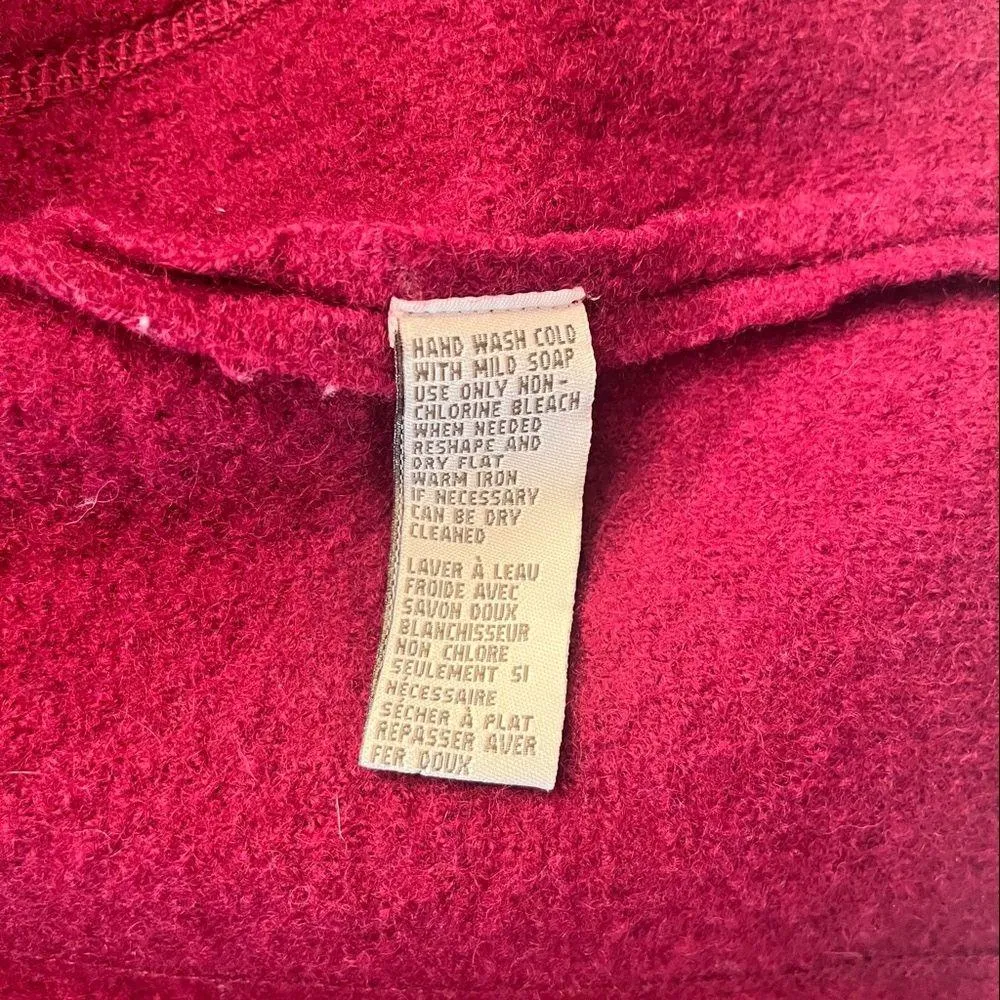 Jones New York Country Red 100% Wool Jacket Coat - Image 7