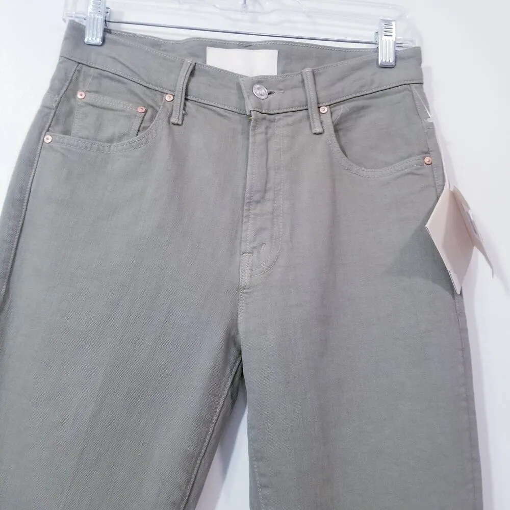 Mother Denim The Insider Hover Mermaid High Rise Straight Leg Jeans Inseam 30" Green Size 27 - Image 12
