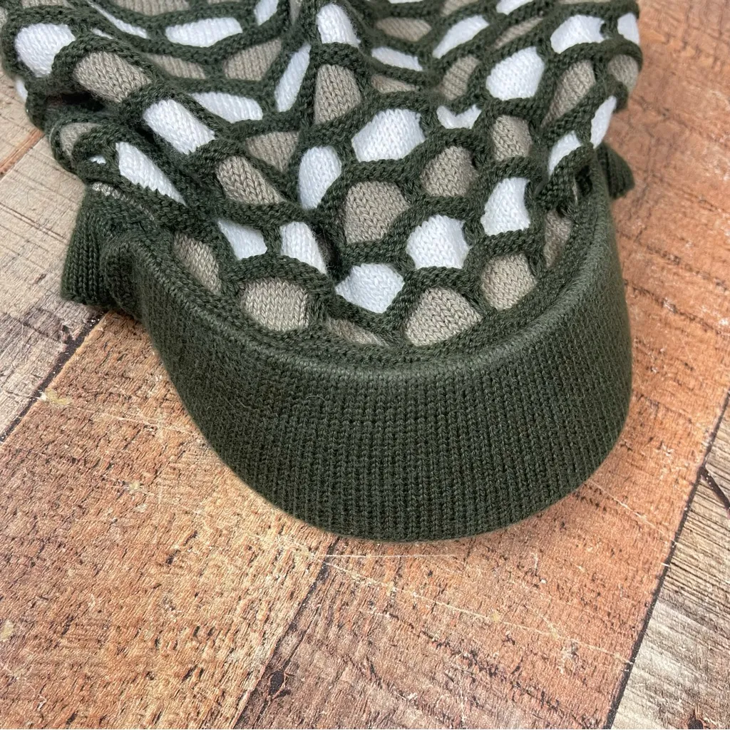 Vintage Rasta World Olive Green Knit Dreads Hat Cotton Dreadlock Made in Korea - Image 5