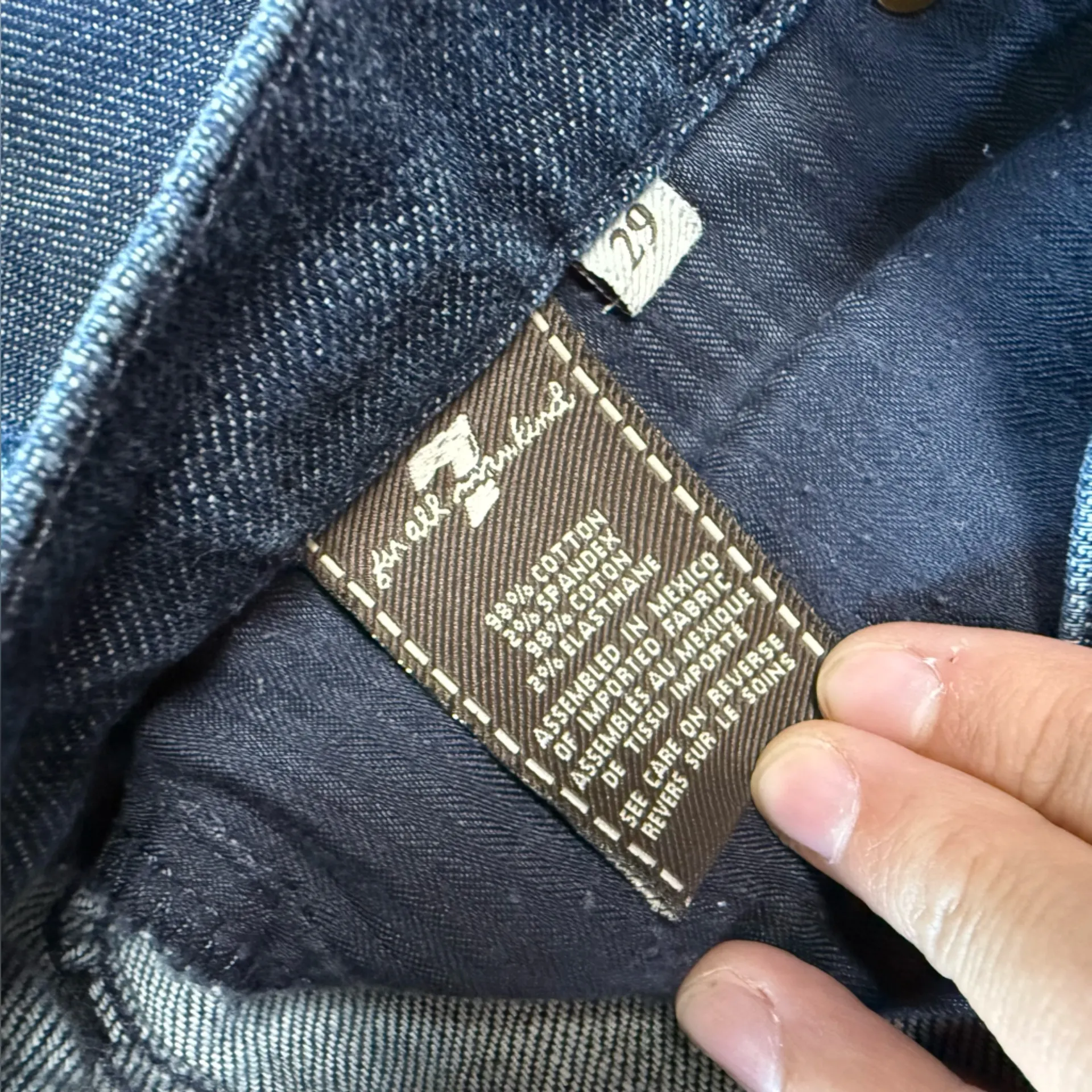 7 For All Mankind Dark Wash Jeans - Image 4