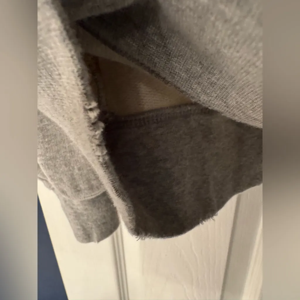 Current Elliott The Bailer Women’s Grey Hoodie Sweatshirt Full Zip Up Size Small - Image 12