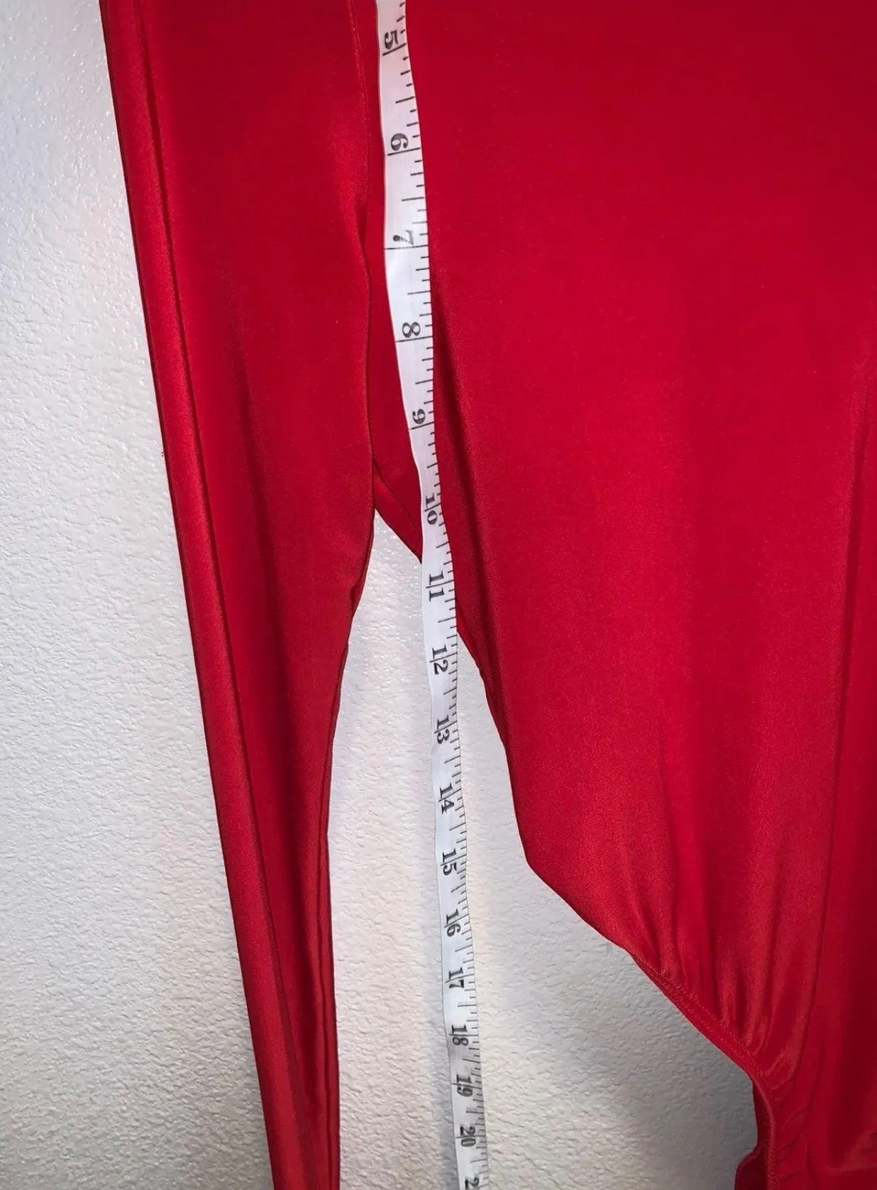 Long Sleeve High Cut Red Bodysuit US M Size M - Image 6
