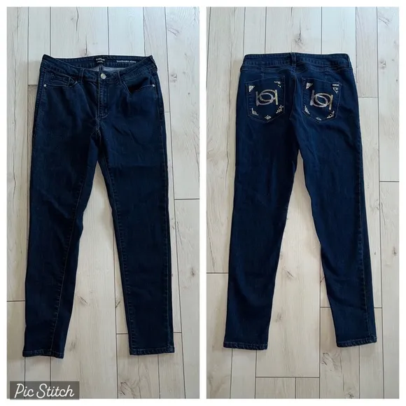 Super Cute Bebe Heartbreaker Skinny Bling Pocket Jeans! - Image 2