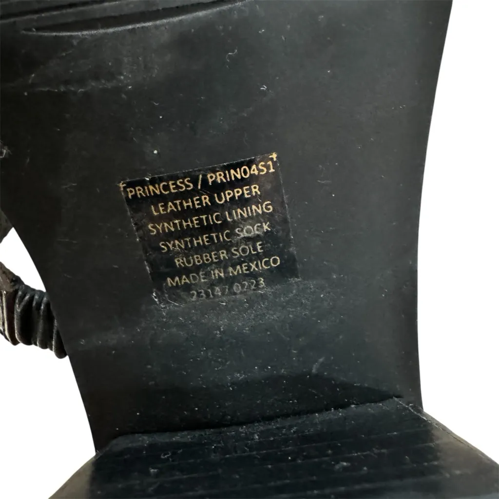 Steve Madden dark brown Leather Sandals Y2K Size 7.5 - Image 7