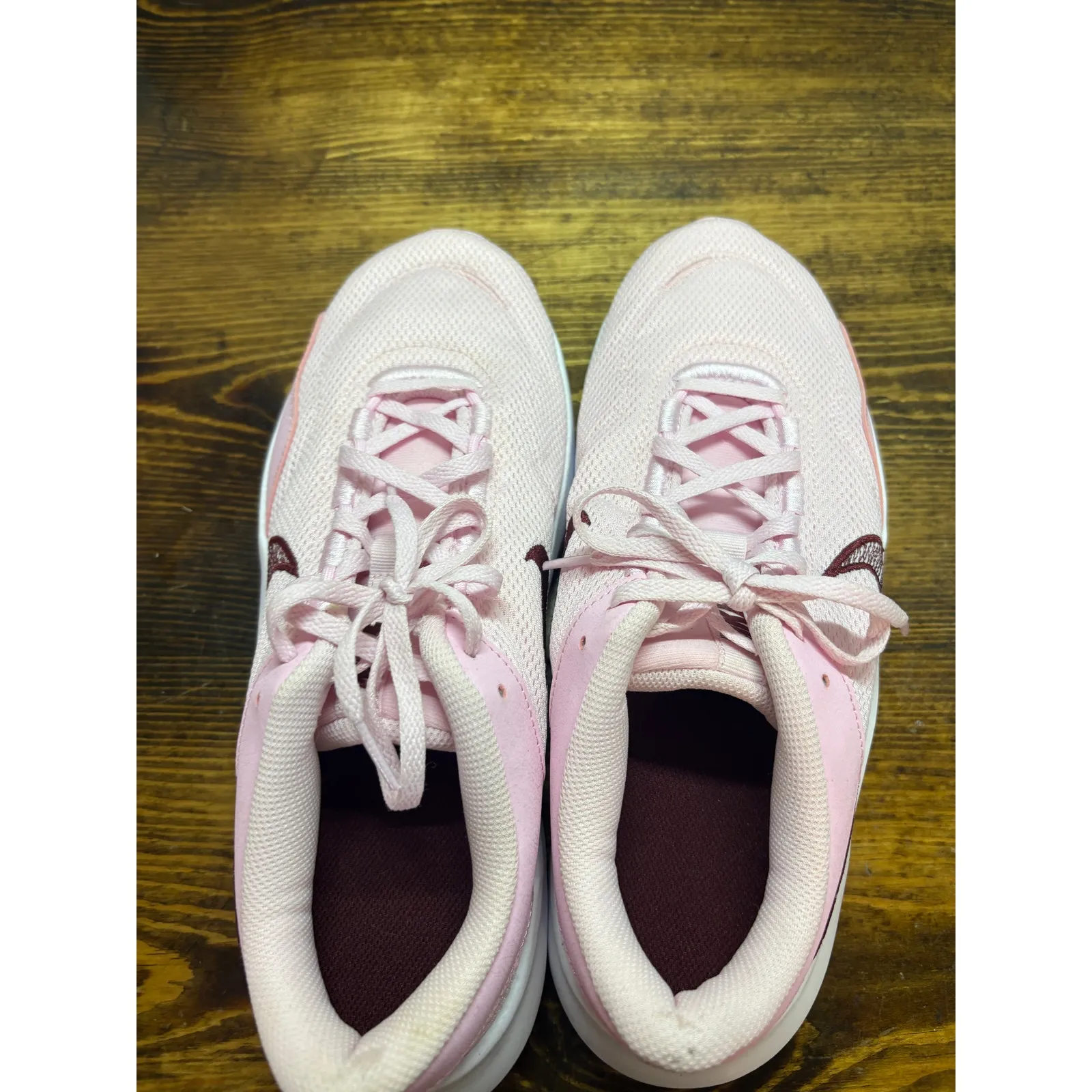 Nike Pink And Burgundy Sneakers Size 12 - Image 6