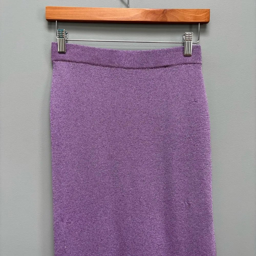 DODO BAR OR Metallic knit maxi skirt set in purple 40 / 42 Size 4 - Image 5