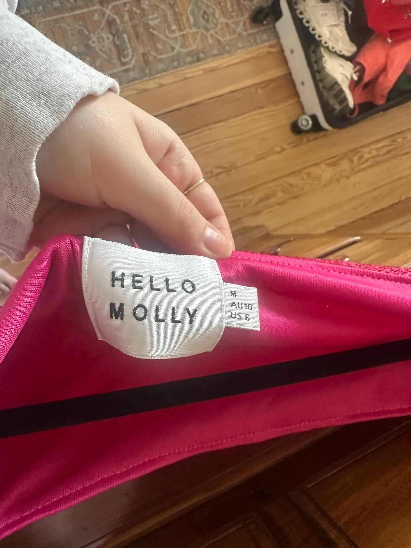 Pink Sequin Wrap Mini Dress - Image 5