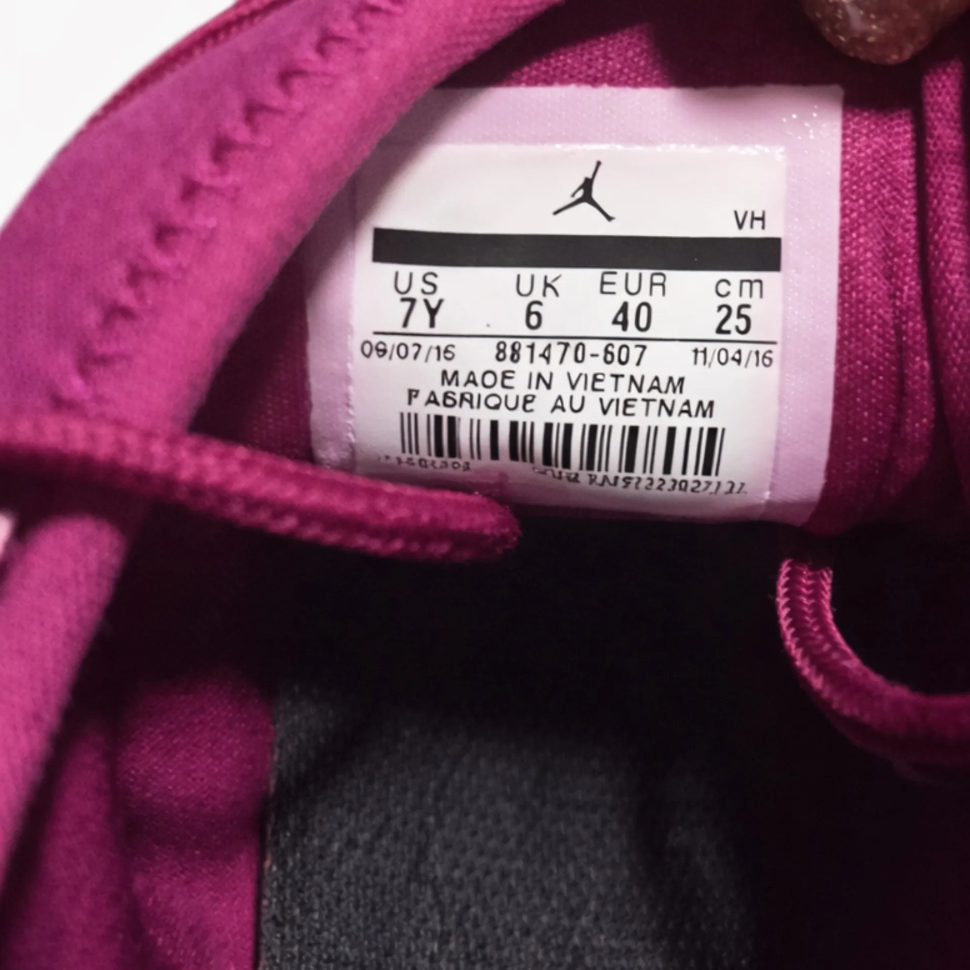 Jordan Formula 23 True Berry Sneakers | Youth 7Y Fits Women 8–8.5 - Image 6