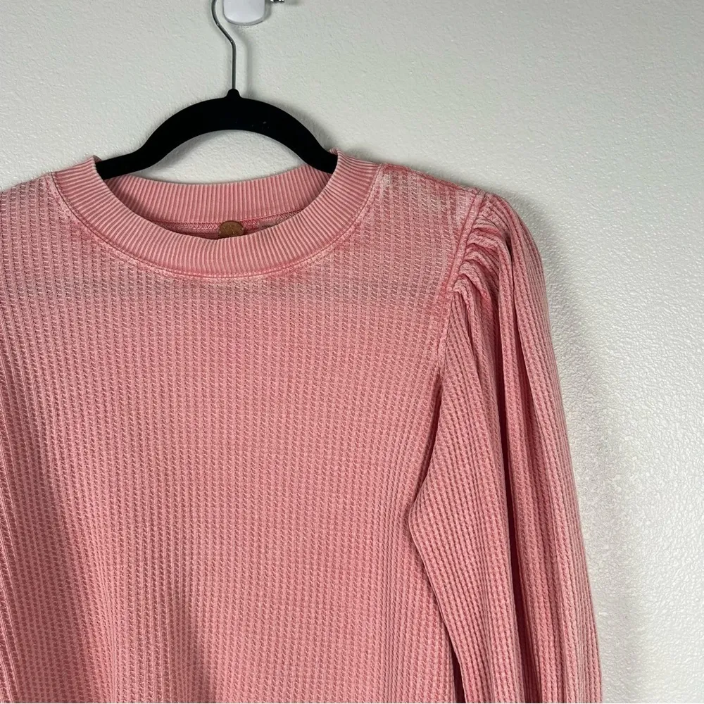 Free People Tasha Puff‎ Sleeve Thermal Top Sz XS - Image 3