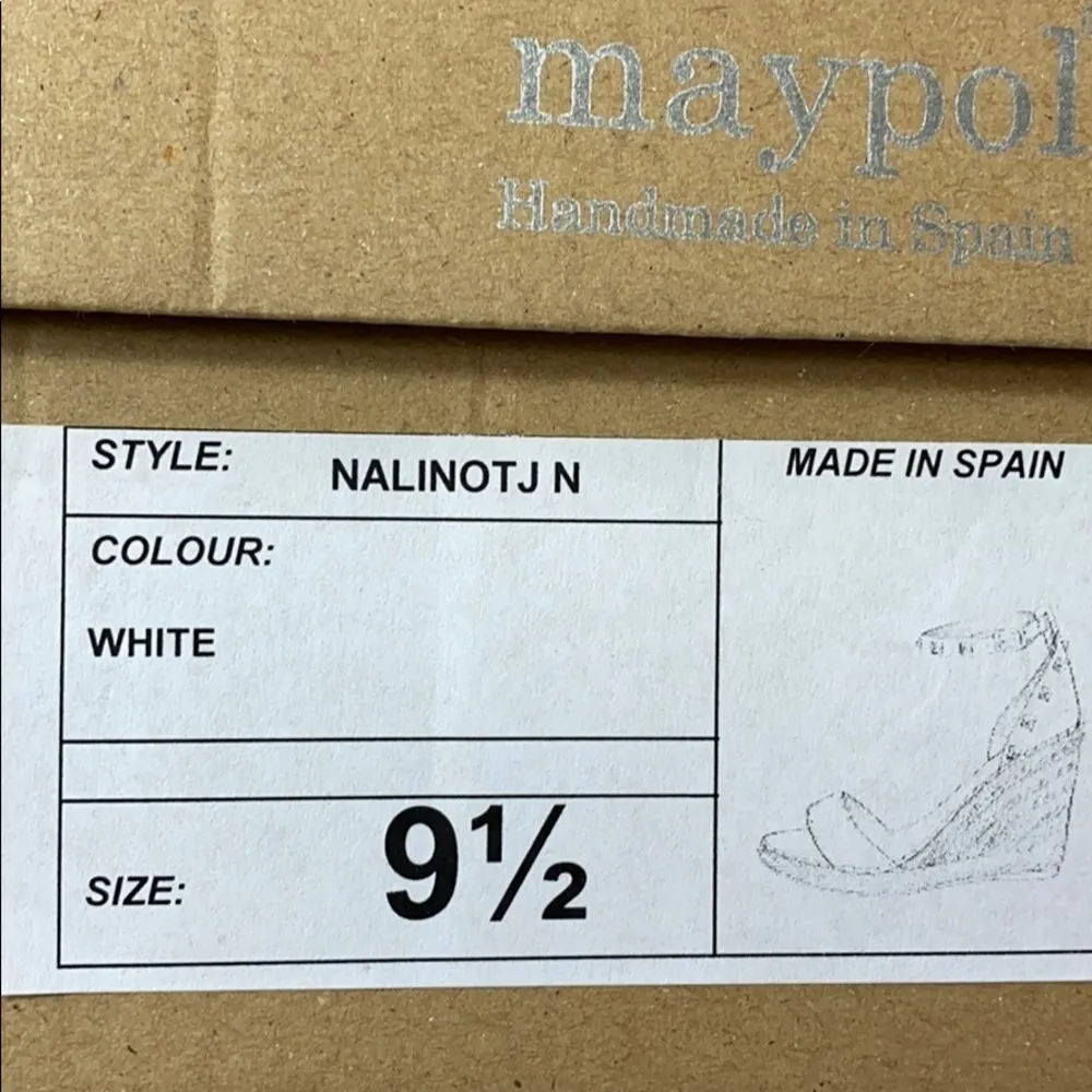 Maypol Anthro white leather studded espadrille wedges - Image 8