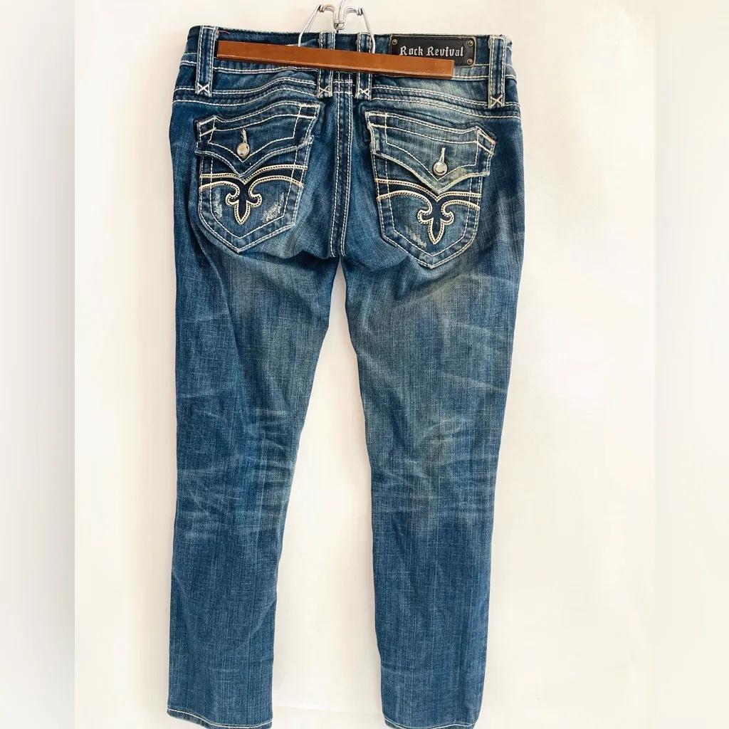 Rock‎ Revival Women's Size 27 Christina Jeans Distressed - Image 2