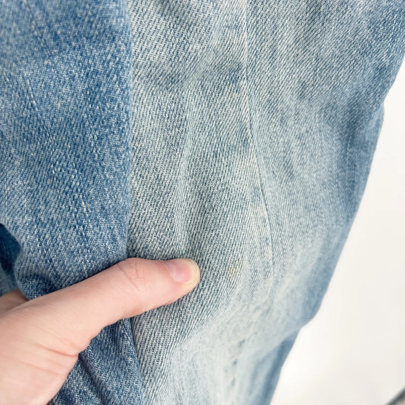 FRAME‎ Womens Skyline Mix Denim Le Overalls Suspender Raw Hem Jeans Size 25 - Image 6