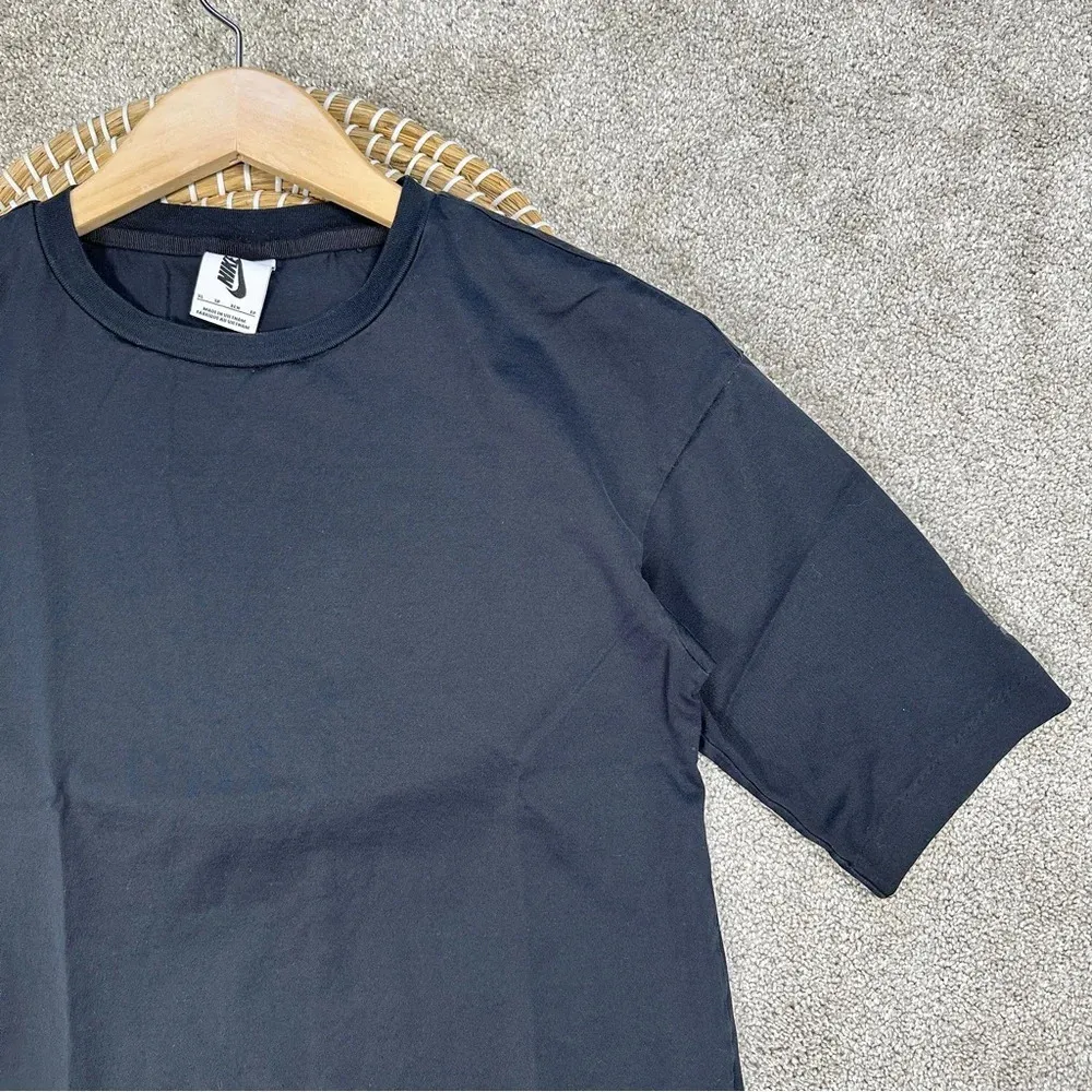 Nike Women’s Short Sleeve Cotton Shirt Top Crewneck in Black XS - Image 3