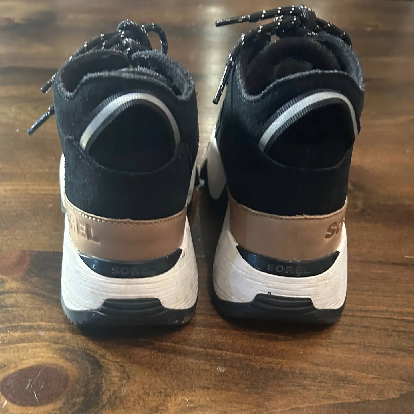 Sorel Women's‎ Black Felt Suede Waterproof Lace Up Boots Shoes Casual Size 6 - Image 4