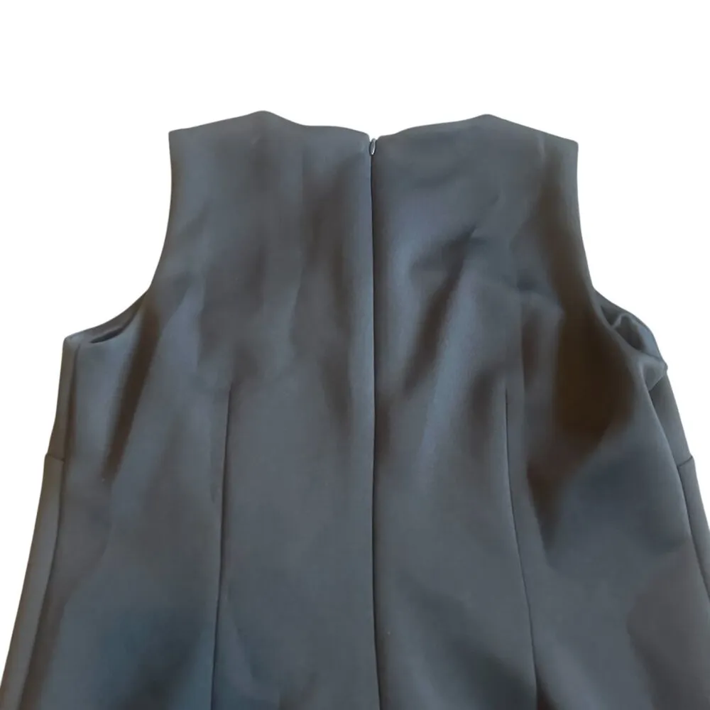 Betsey Johnson Black Shift Dress Daisy Buttons Mod Shift Fit Stretch Size 4 - Image 9