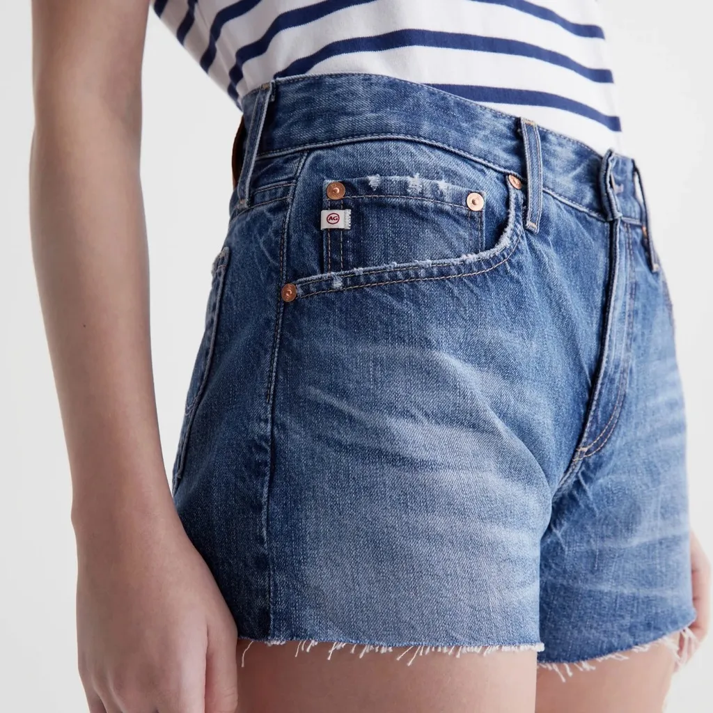 New w/Tags AG The Hailey Cut-Off Ex-Boyfriend Denim Jean Shorts Size 23 - Image 2