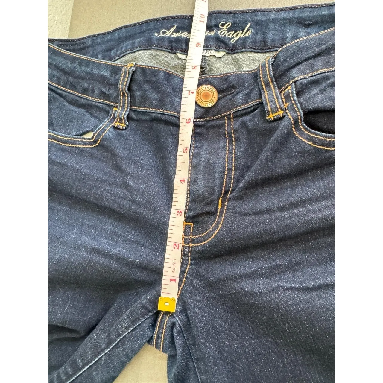 American Eagle Dark Wash Super Stretch Jegging‎ Women’s 8 Short - Image 9