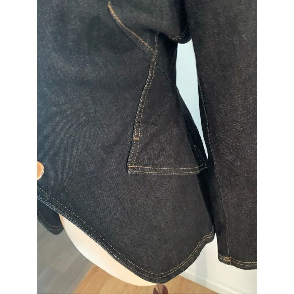White House black market starchy Jean jacket dark blue/black size 00 - Image 2