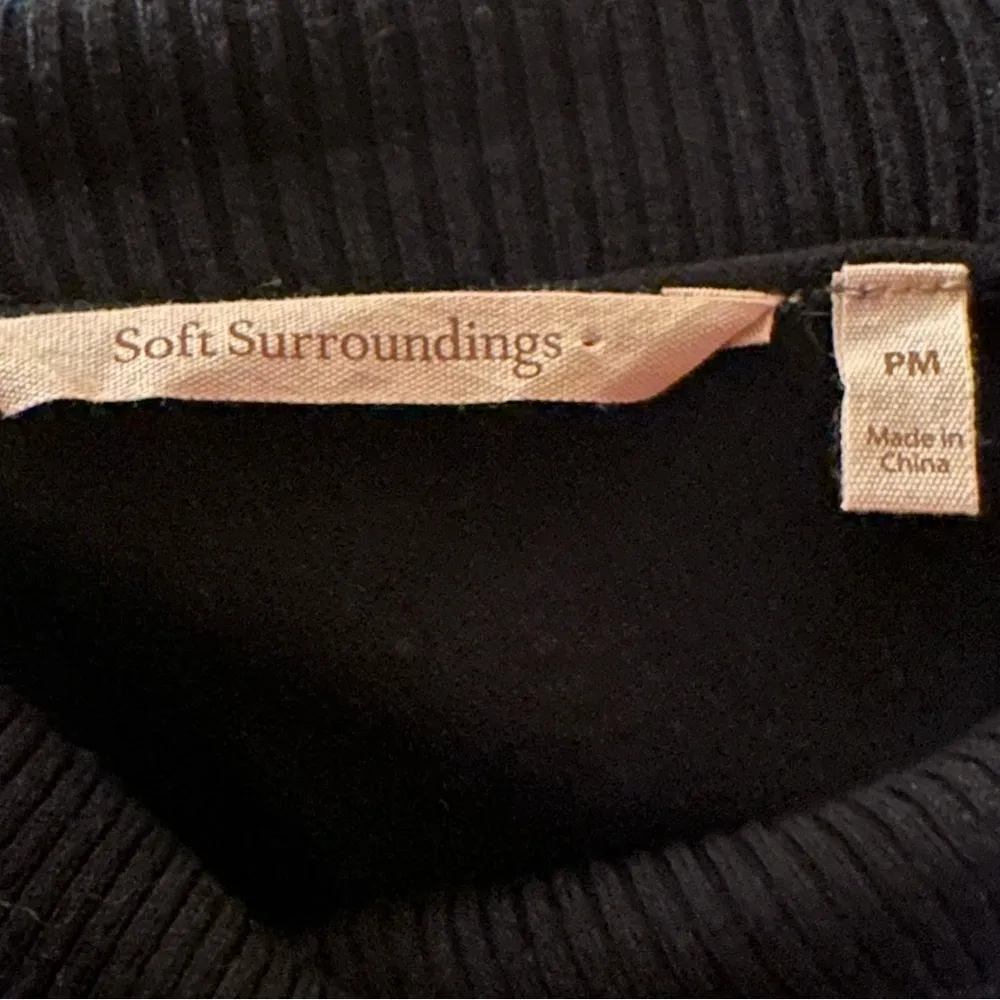 Soft Surroundings Black Petites Perfect Turtleneck Sweater Medium #3DW26 - Image 7