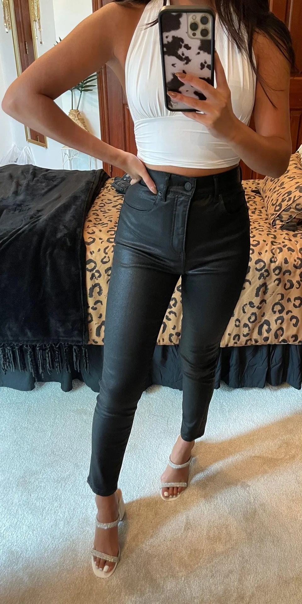 EXPRESS Black High Waisted Skinny Jeans - Image 3