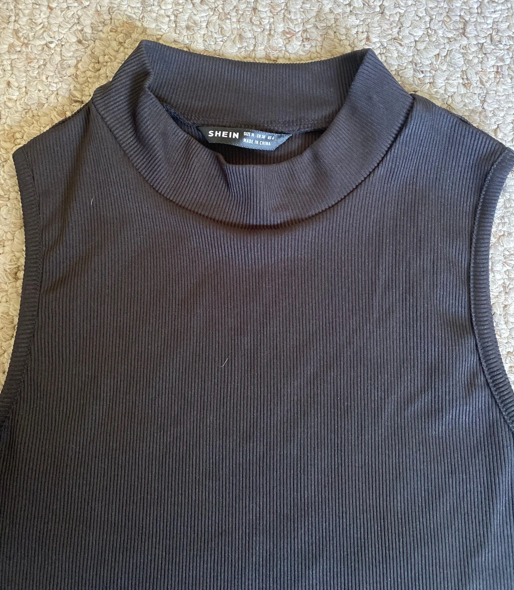 SheIn High Neck Black Tank Top - Image 2