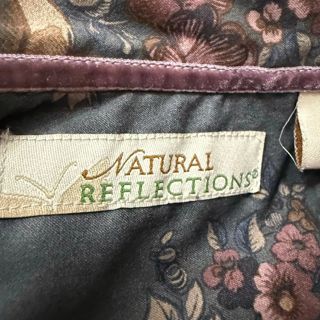 Natural Reflections 3X Grey Floral Button Down Shirt - Image 7