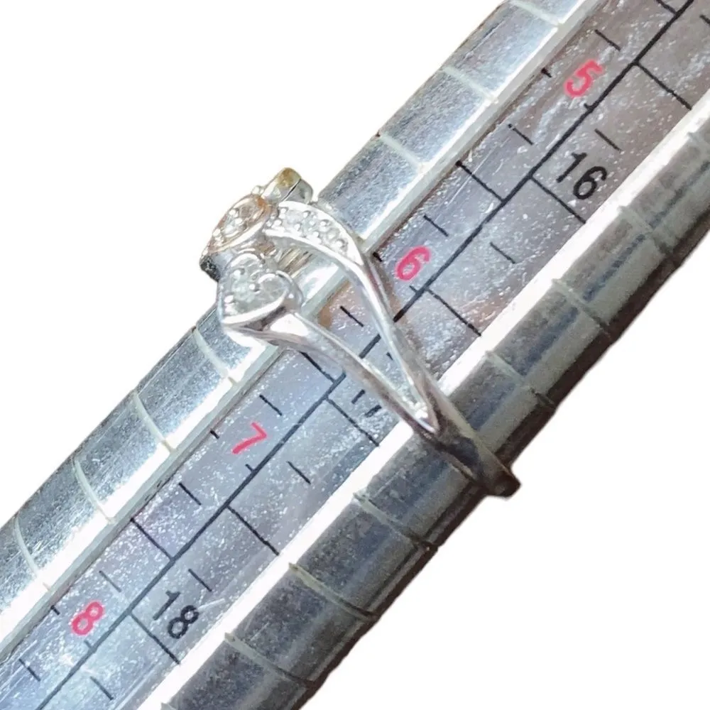 Women’s 10k White And Yellow Gold Three Heart Diamond Ring Kay Jewelers - Image 5