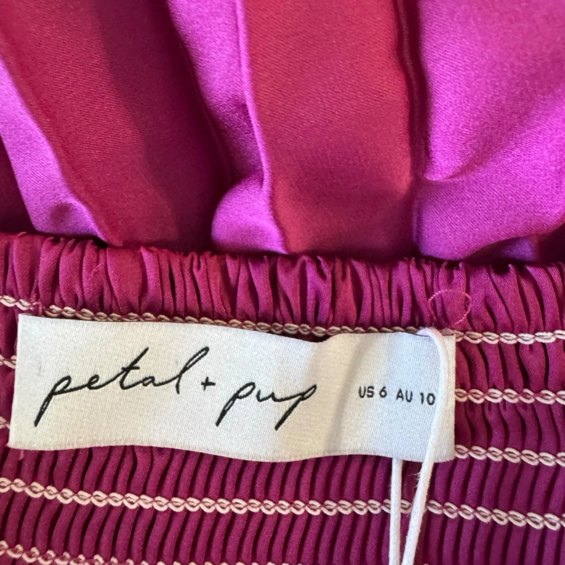 Petal & Pup - NWT Vikki Fuchsia Pleated Midi Dress Sz 6 - Image 7