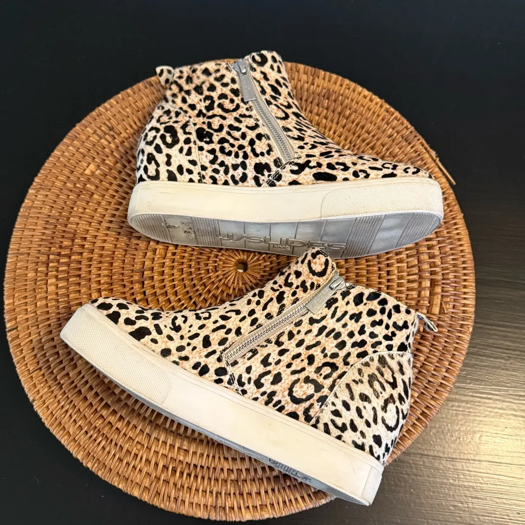 J/Slides Leopard Print high top shoes Black Size 7 - Image 4